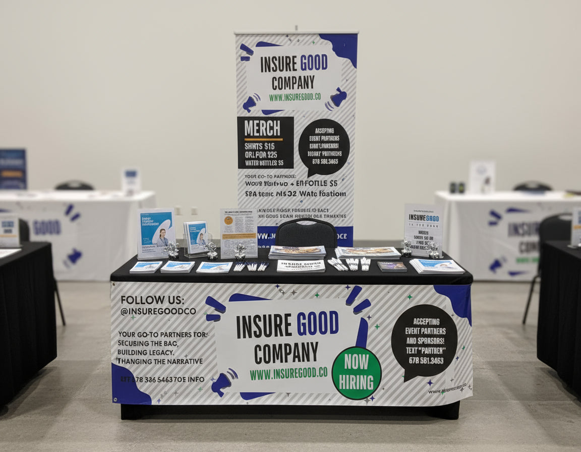 Large format printed banners and business signs created in East Point, Georgia